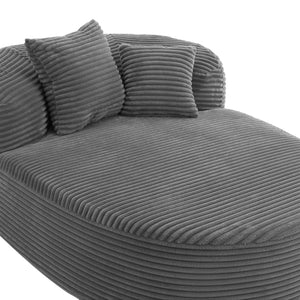Modern Chaise Lounge Sofa Boneless Couch With Supportive Pillows