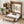 Queen Size Murphy Bed With Louvered Design And Multiple Storage Shelves - Wood
