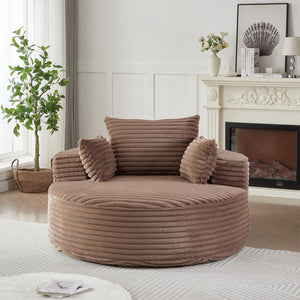 Modern Single Sofa With Backrest Pillow For Living Room
