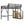 Queen Size Loft Bed & Stairs, Storage Shelves, Wardrobe - Black / Wood