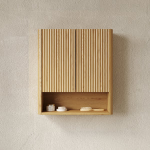 ZULA 26" Wall-Mounted Striped Bathroom Cabinet
