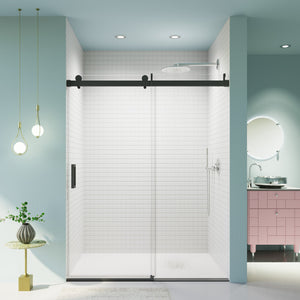 56-60" W x 76" H Frameless Single Sliding Soft-Close Shower Door