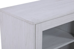 Summit - TV Stand Console With Fireplace - White Walnut Finish
