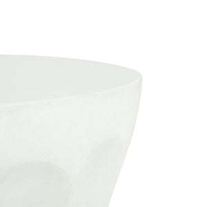Outdoor Round Concrete Antique White Side Table