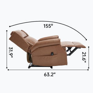 Manual Recliner Chair  With Heavy Duty Motion Mechanism, 8 Vibrating Nodes And 3 Massage Modes For Living Room