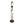 Bento 67.5' Contemporary Metal Floor Lamp in Black Metal and Walnut Wood with White Shade