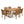 7 Pieces Acacia Wood Outdoor Dining Set – Modern Style