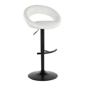 Posh - Contemporary Adjustable Barstool With Swivel & Rounded T Footrest (Set of 2)