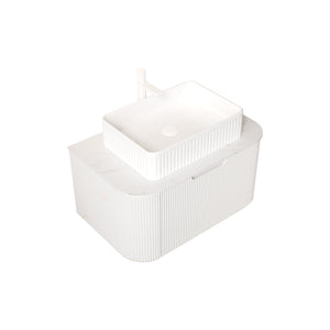 DINA 30" Bathroom Vanity & Sink with Floating Curved Edges and Storage Drawer