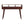 Solid Wood Triple Curved Chestnut Console Table