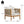 4-Piece Outdoor Sofa Set with Acacia Wood Frame in Teak Look