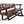 Rustic Outdoor Wood Rocking Bench Double Rocking Chair For 2 Persons With Curved Seat, Porch Rocker - Brown