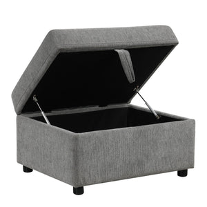 Movable Storage Ottoman Footrest For Living Room