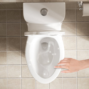 1.1/1.6 GPF Tornado Flush One-Piece Toilet with Comfort Chair Seat
