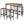 5 Piece Bar Set - Chestnut