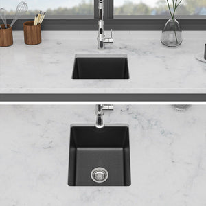 Quartz Composite Undermount Single Bowl Kitchen Sink