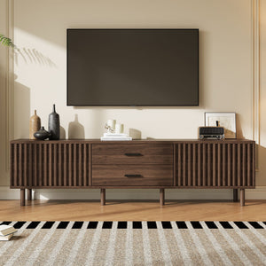 TV Stand For TVs Up To 80", Media Entertainment Center With Ample Storage - Dark Brown