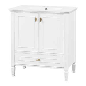 Freestanding Vanity With 1 Drawer & 2 Soft Close Doors With Door Mounted Storage