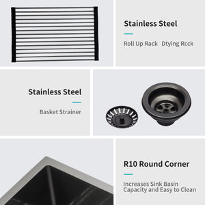 Undermount Kitchen Sink 16 Gauge Stainless Steel