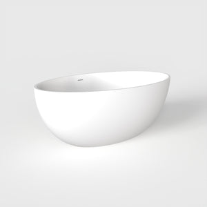 67 Inch Freestanding Solid Surface Soaking Bathtub