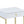 Coleen White & Brass Finish Accent Table with Drawer