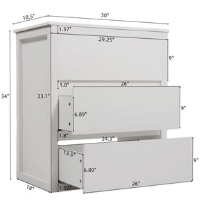 Freestanding Bathroom Vanity with Ceramic Sink and 2 Full Extension Drawers