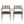 Braided Acacia Wood Outdoor Dining Chairs Set of 4