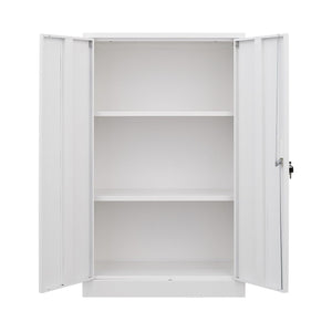 Metal Storage Cabinet With Locking Doors And Adjustable Shelf, Folding Filing Storage Cabinet, Folding Storage Locker Cabinet For Home Office, School, Garage