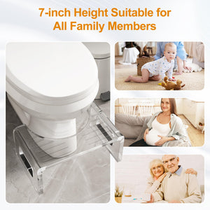 7'' Tall Acrylic Toilet Stool
