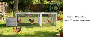Large Chicken Coop with 20.93 Sq Ft Run