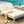 TREXM 5-Position Adjustable Backrest Double Chaise Lounge Outdoor