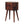 Solid Wood Mini Chestnut Rounded Nightstand, 2-Drawers, Nordic Legs
