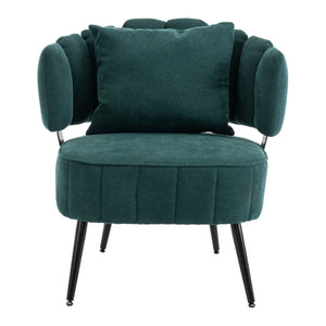 Decorative Chenille Armchair with Spring Seat Cushion