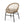 Outdoor Accent Chair With Curved Back And Basket Frame (Set of 2) - Light Brown / Beige