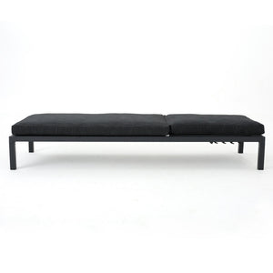 Modern Chaise Lounge With Water Resistant Fabric Cushions
