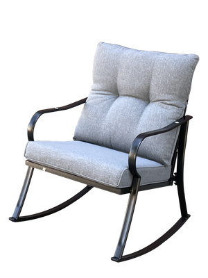 Rocker Set Chair and Teapoy Medium Grey