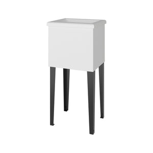 Katy Compact Utility Sink with Metal Legs for Laundry Room