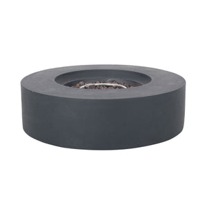 Modern Lightweight Concrete Outdoor Circular Fire Pit 50,000 BTU
