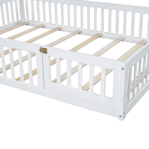 House Platform Bed With Guardrail