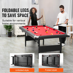 7 ft Foldable Portable Billiards Table with Complete Accessories