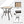 Outdoor Patio Bar Table Square Metal Table with Wood-Look Tabletop