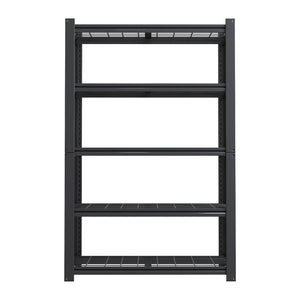 Heavy Duty 5 Tier Adjustable Metal Mesh Storage Rack With 2000 Lbs Capacity - Brushed Nickel