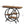 4 Tier Entryway Console Table With Geometric Circle Frame & Storage Shelves - Rustic Brown