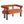 Round Armrest Loveseat (Dark Orange + Brown)