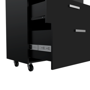 MultisStorage Cabinet 35" H, Three Drawers, Four Wheels