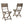 Positano - 4 Piece Foldable Chair Set in Gray