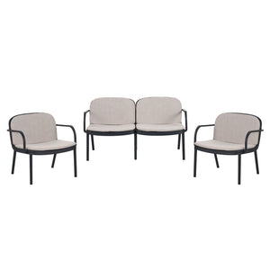 Luna Outdoor Patio 3 Pieces Chat Set