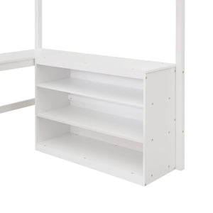 Loft Bed With Shelves With Desk