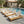 Teak Finish Acacia Wood Chaise Lounge with 4-Inch Cushion