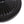 Black Rock Resin Outdoor Umbrella Base with Steel Support in Black Finish